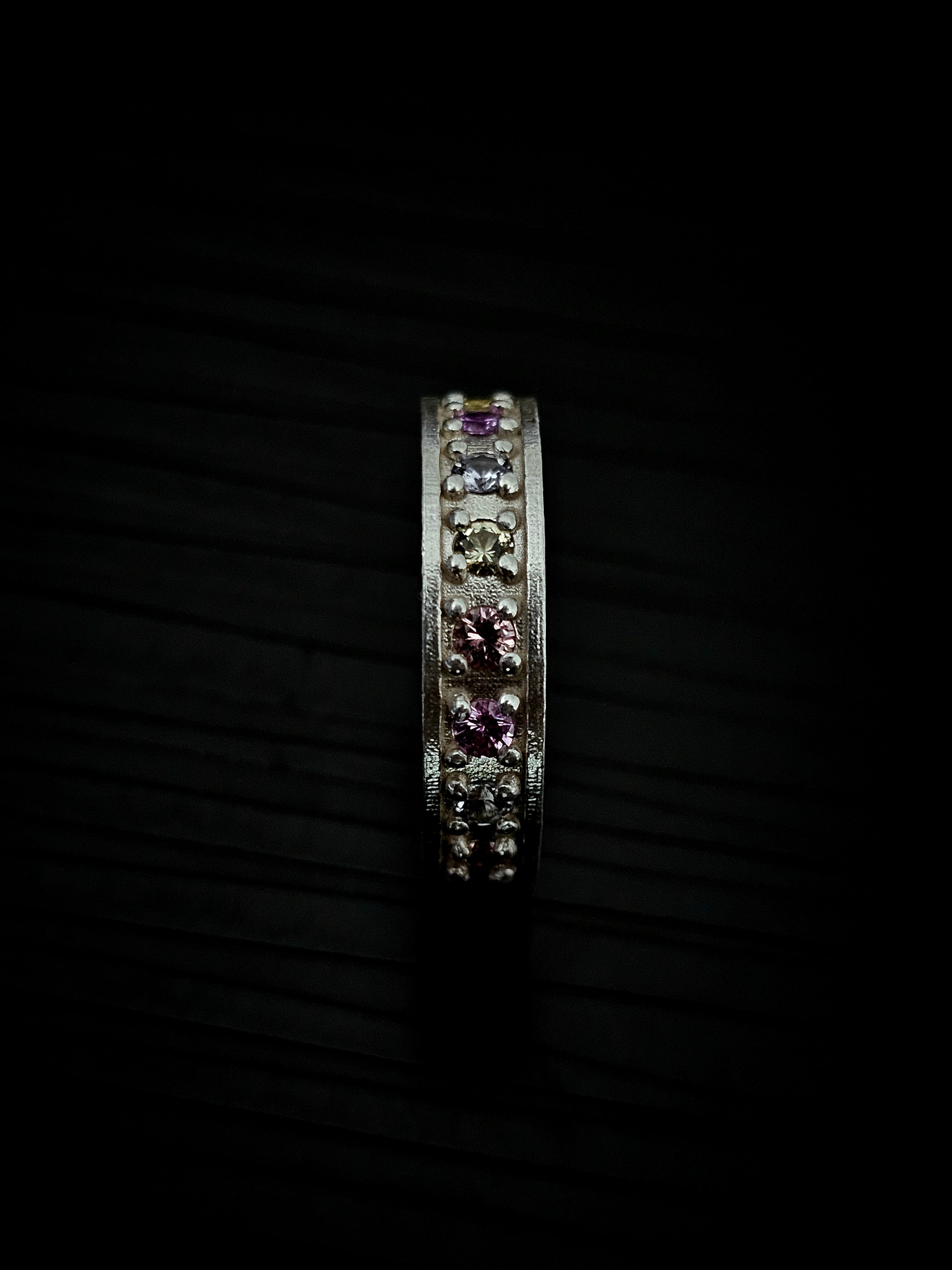 Hue Phase // .925 Silver Sapphire Eternity Band