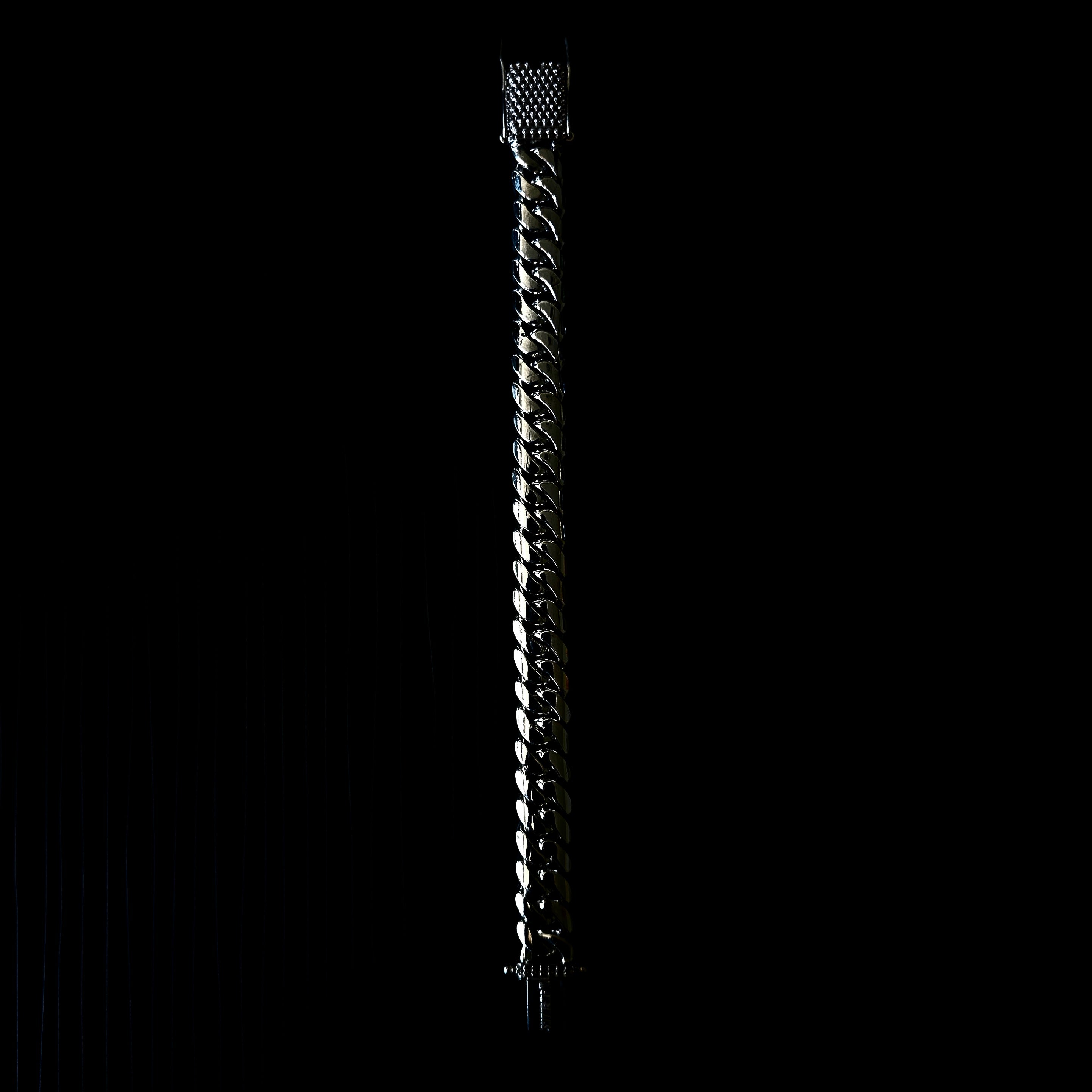 10mm Cuban Link Bracelet In .950 Silver