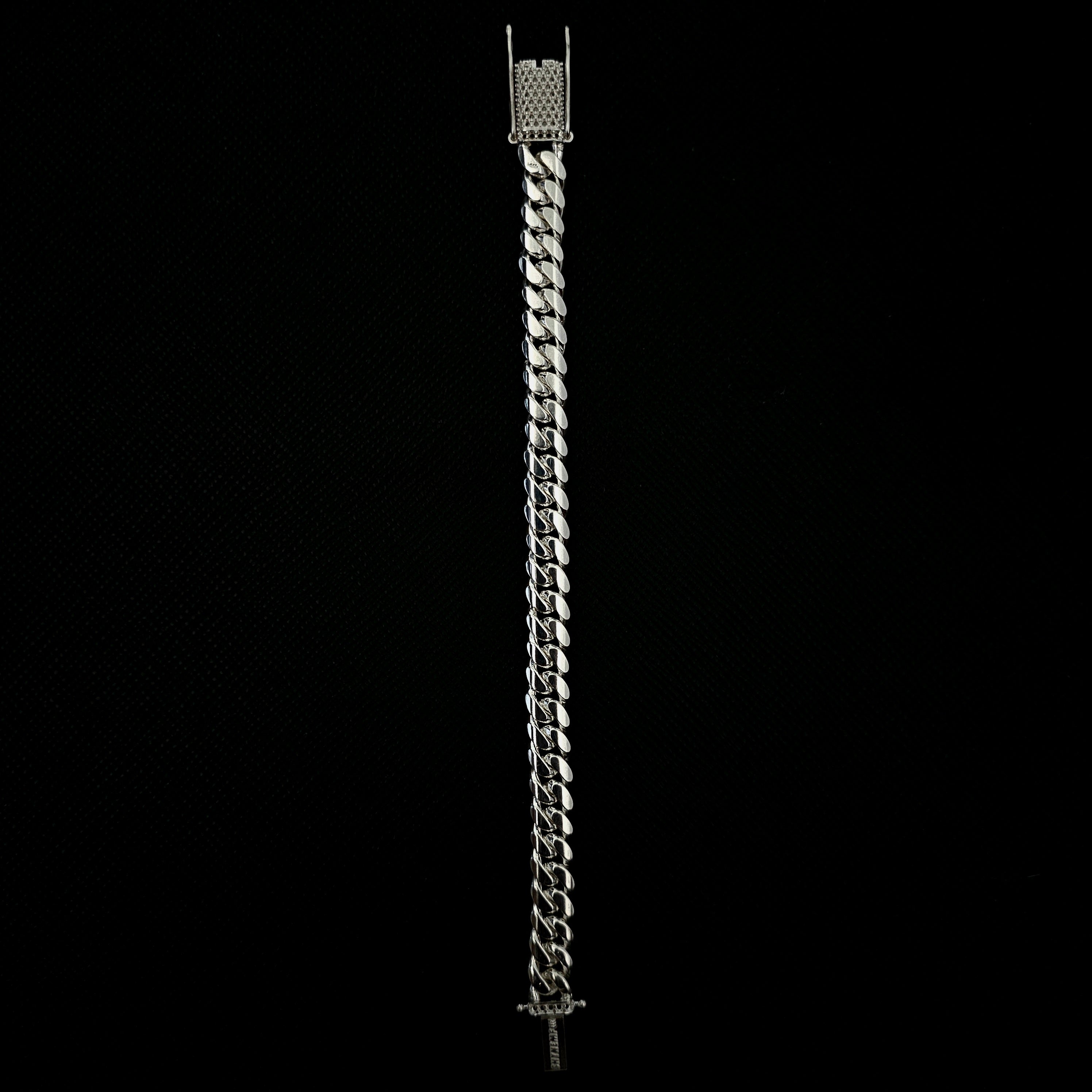 9MM Cuban Link Bracelet In .950 Silver