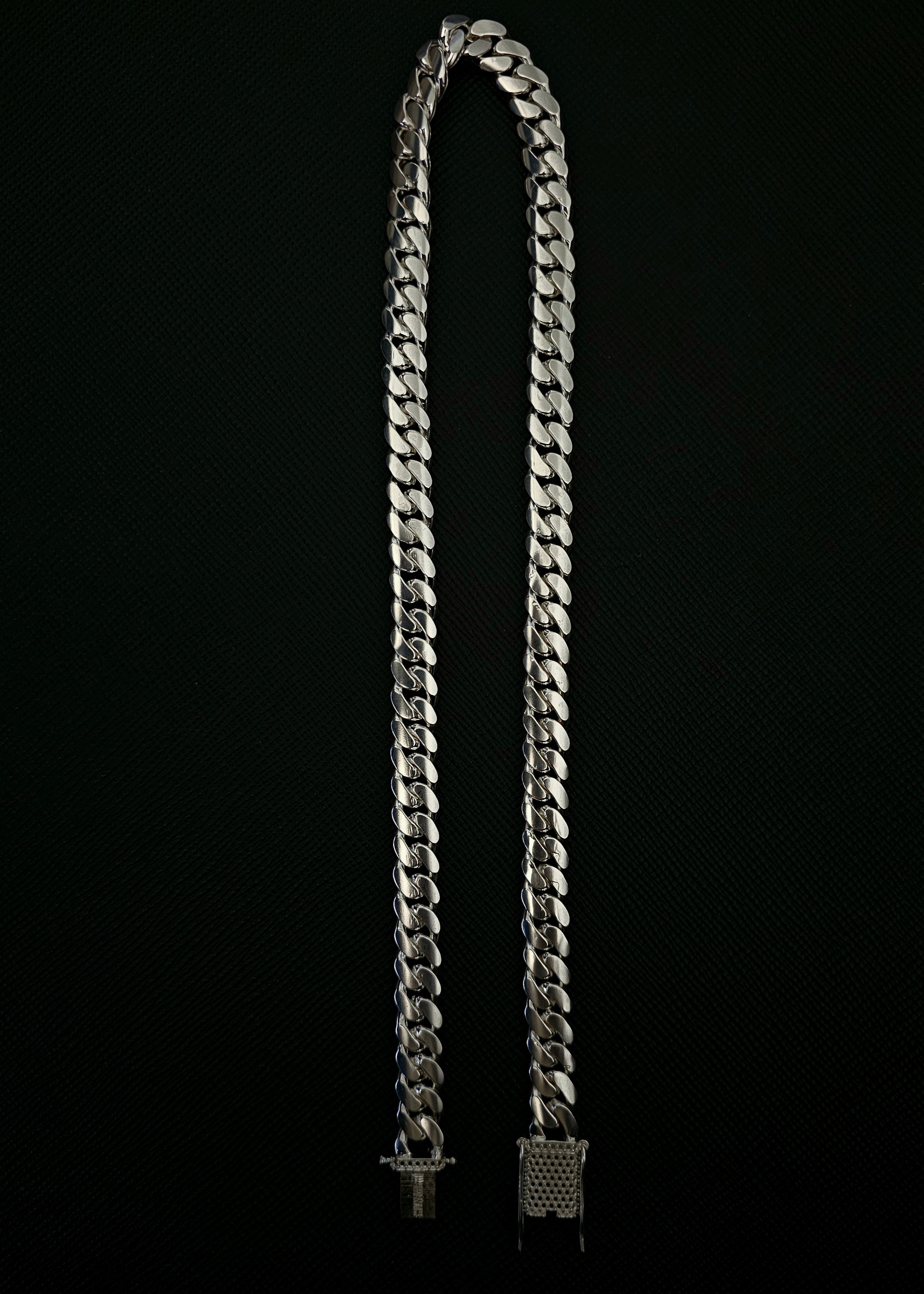 10mm Cuban Link Chain In .950 Silver
