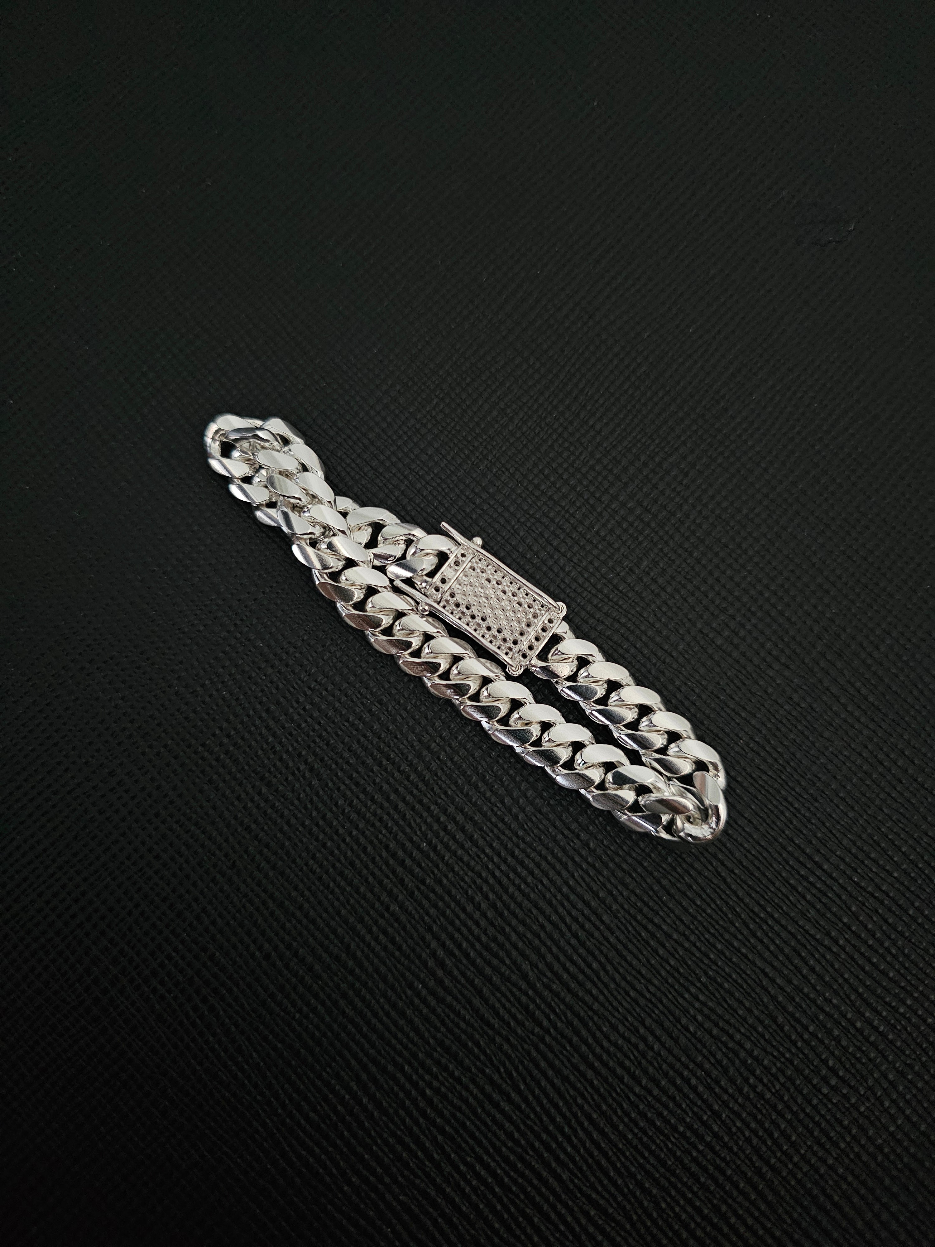 9MM Cuban Link Bracelet In .950 Silver